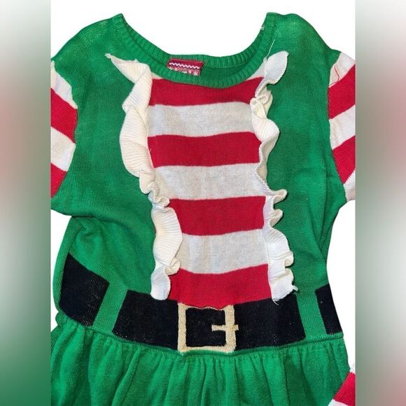 Christmas Dress. Size 7/8. Gingerbread detail on hem - Picture 3 of 5